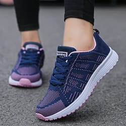 women breathable mesh walking sneakers lightweight casual flat shoes for everyday comfort