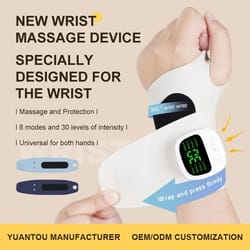 electric cordless wrist massager for carpal tunnel and fatigue relief with usb rechargeable design