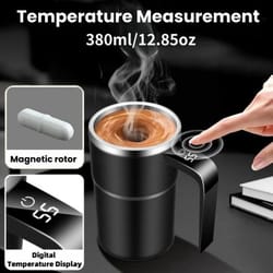 self stirring coffee mug with usb rechargeable magnetic mixer