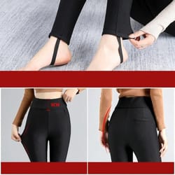 womens extra thick thermal leggings with silk or wool filling