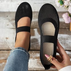 women foldable square toe casual slip on loafers
