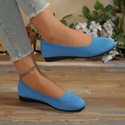 womens breathable mesh slip on flats