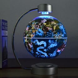 8 inch magnetic levitation floating globe with led light