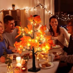 24 led birch tree table lamp artificial branch light decor