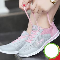 lightweight breathable mesh sneakers women casual vulcanize sports shoes