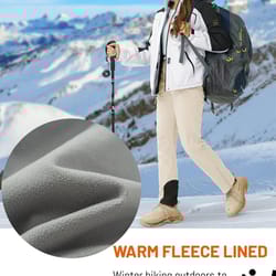 womens winter fleece hiking pants with waterproof softshell design