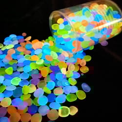 luminous glow pebbles for garden and aquarium decoration