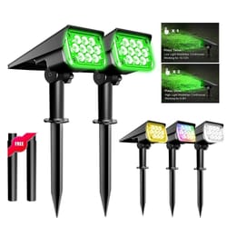 adjustable solar powered outdoor garden spotlight