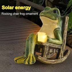 solar frog garden light outdoor decoration