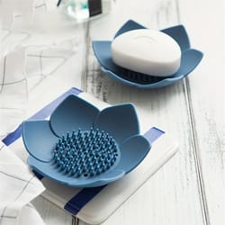 lotus design silicone soap box for bathroom