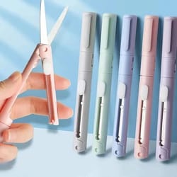mini portable pen shape scissors and paper cutter tool