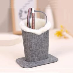 plush winter eyeglass holder stand for desk and tabletop display