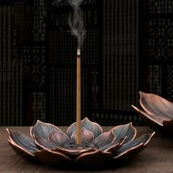 lotus alloy incense burner plate
