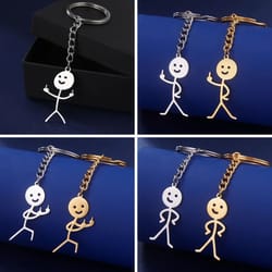 funny stickman keychain set