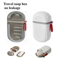 travel portable soap box with drainable lid
