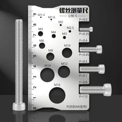 thread checker screw measurement ruler for fastener measuring