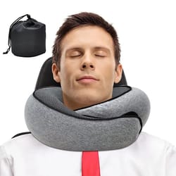 memory foam travel neck pillow with snail style support