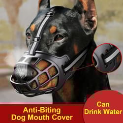 adjustable breathable dog muzzle for barking chewing and safety