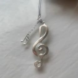 musical note phone charm alloy keychain accessory