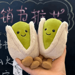 stuffed pistachio plush toy, soft gift & cozy desk decor for kids and adults