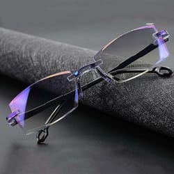 rimless anti-blue light presbyopic reading glasses – stylish, comfortable & perfect gift for readers