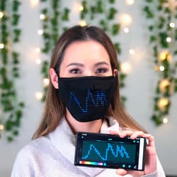 led luminous mask with mobile app – unique gift for concerts & parties