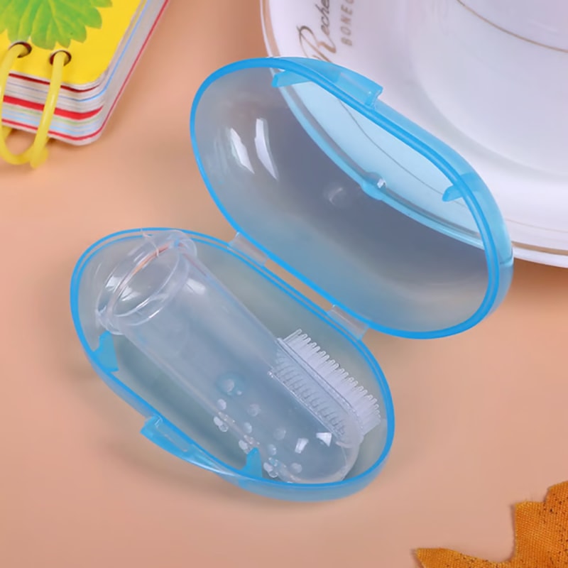 Nontoxic silicone finger brush for infants