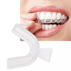 silicone mouth guard for night sleep, dental bite tray for teeth grinding & clenching