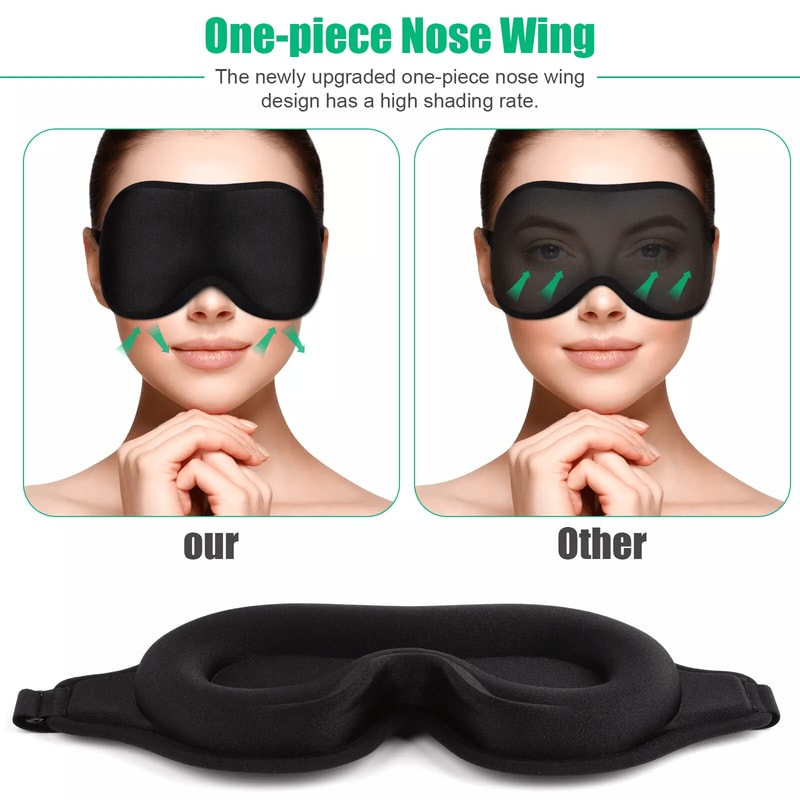 3D Travel Silk Eye Mask Sleeping Soft Padded Shade Blindfold For Rest Relaxation 4