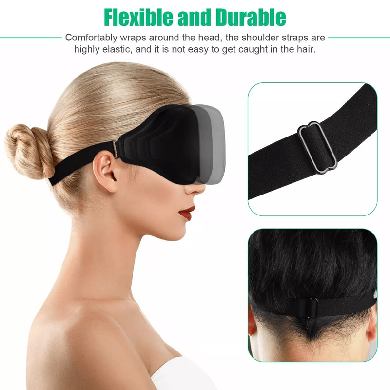 3D Travel Silk Eye Mask Sleeping Soft Padded Shade Blindfold For Rest Relaxation 1