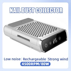 powerful nail dust vacuum collector, professional nail dust extractor with reusable filter & adjustable speed manicure
