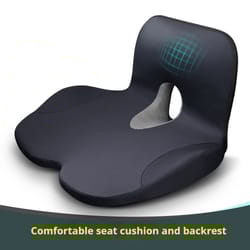 premium l-shaped integrated office chair seat cushion memory foam seat cushion anti-slip bottom for all-day comfort