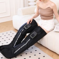 professional air compression leg massager 360° 3d airbag boots, improve circulation & relieve fatigue