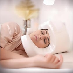 memory foam face relaxed wrinkle prevention pillow for beauty sleep, anti aging anti wrinkle beauty bed pillow