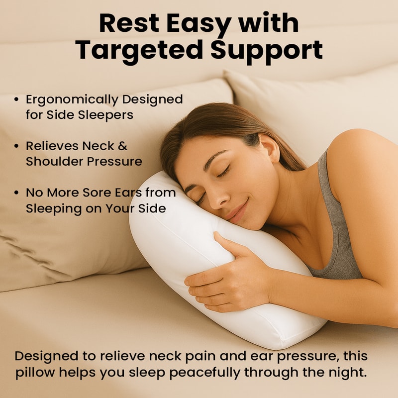 Orthopedic Side Sleeper Pillow With Ear Hole 1