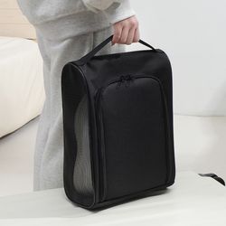 travel shoe storage bag, black oxford cloth, portable business slipper bag, football and basketball shoe organizer