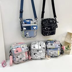 peanuts snoopy crossbody bags, shoulder bags for women, cartoon cute wallet, purses phone case, coin pouch for ladies