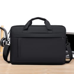 business briefcase, laptop tote bag, zipper closure, adjustable shoulder straps, perfect for school and office