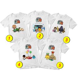 Toca Life 2 T-Shirt Merch - 3 Pack Tee Shirts Bundle Cartoon Printed Short Sleeve Toddler Unisex Boys Girls 1-10
