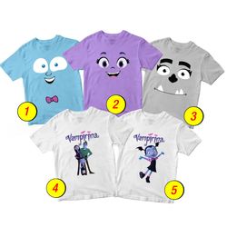 Vampirina T-Shirt Merch - 3 Pack Tee Shirts Bundle Cartoon Printed Short Sleeve Toddler Unisex Boys Girls 1-10
