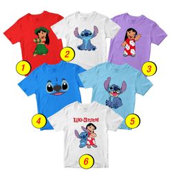 Lilo and Stitch T-Shirt Merch - 3 Pack Tee Shirts Bundle Cartoon Printed Short Sleeve Toddler Unisex Boys Girls 1-10