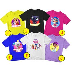 True and The Rainbow Kingdom T-Shirt Merch - 3 Pack Tee Shirts Bundle Cartoon Printed Short Sleeve Toddler Boys Girls