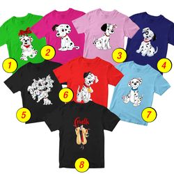 101 Dalmatians Dog T-Shirt Merch - 3 Pack Tee Shirts Bundle Cartoon Printed Short Sleeve Toddler Unisex Boys Girls 1-10