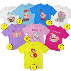Dumbo Elephant T-Shirt Merch - 3 Pack Tee Shirts Bundle Cartoon Printed Short Sleeve Toddler Unisex Boys Girls 1-10