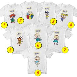 Rugrats 90s T-Shirt Merch - 3 Pack Tee Shirts Bundle Cartoon Printed Short Sleeve Toddler Unisex Boys Girls 1-10