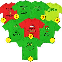The Grinch T-Shirt Merch - 3 Pack Tee Shirts Bundle Cartoon Printed Short Sleeve Toddler Unisex Boys Girls 1-10