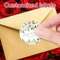 personalized waterproof transparent decals, elegant wedding seals, diy party decorations, anniversary gift stickers