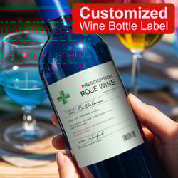 personalized waterproof wine bottle stickers, custom adhesive labels for wedding, anniversary, and party decor gift idea