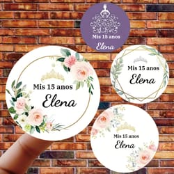 custom name label stickers, personalized round circle, date thank you stickers for bridal shower party favors