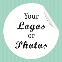 durable waterproof labels, customizable photo stickers, multi-color logos, ideal for promotional activities, company gif